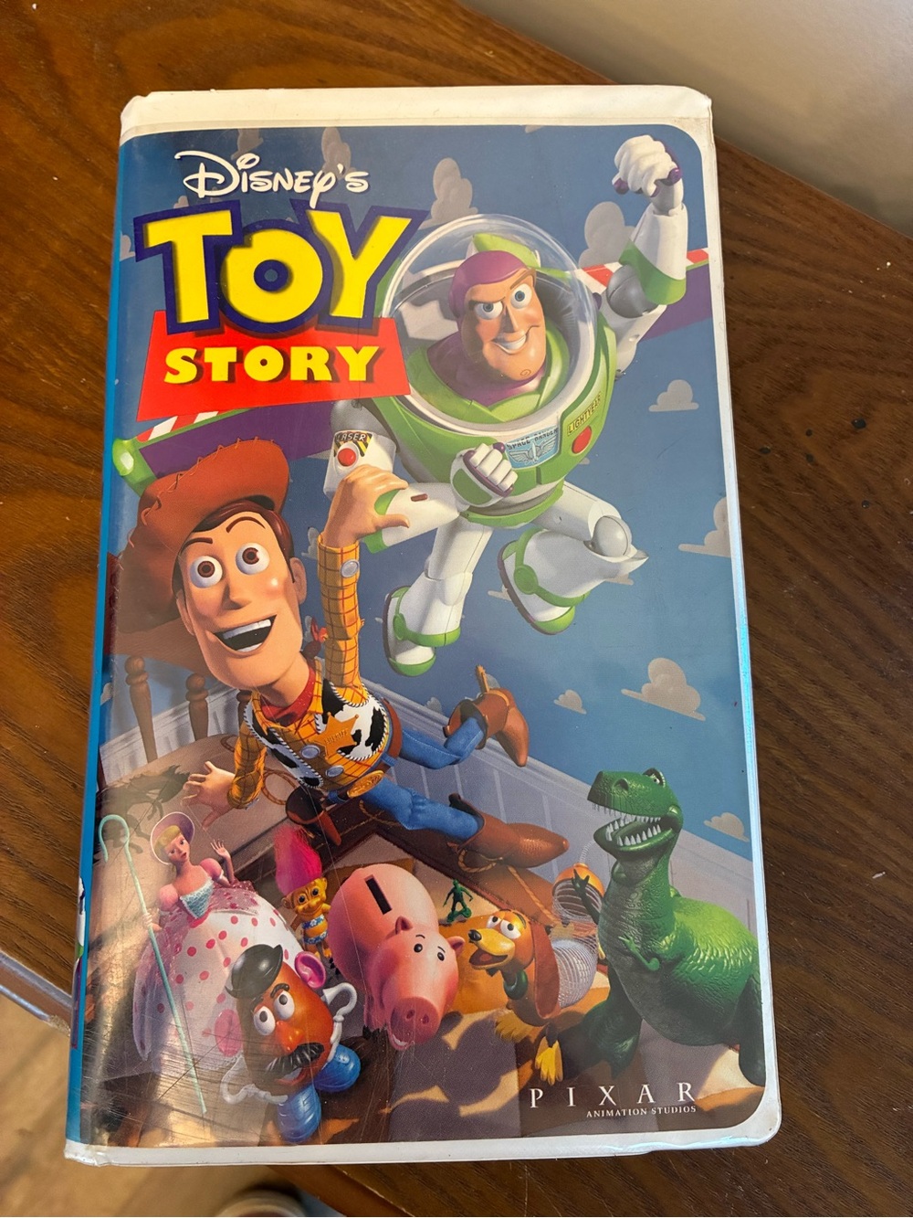 Disney Toy Story Hardcover Book with Bright Blue Cover and Colorful Characters